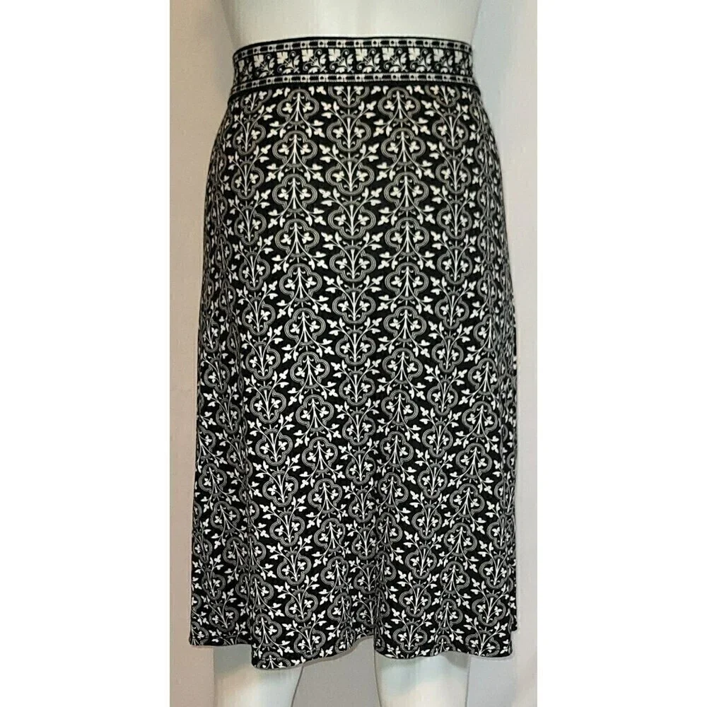 Max Studio Patterned Knit Pull-On Skirt Size XS